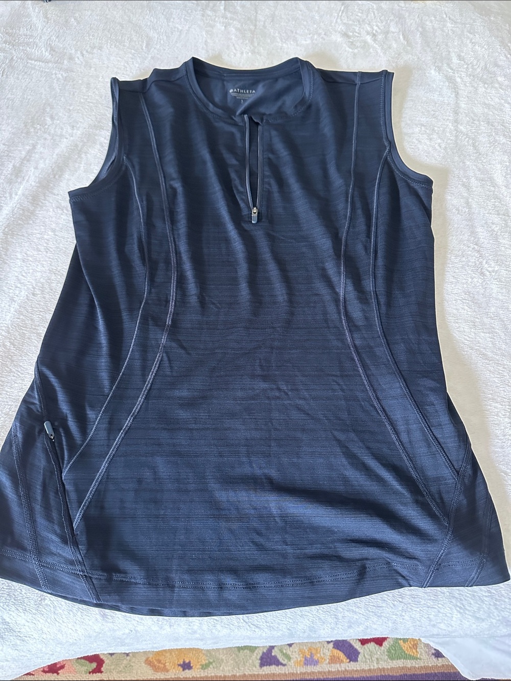 Athleta Pacifica Tank Top UPF 50 Navy Large